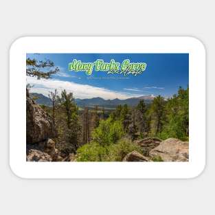 Many Parks Curve Overlook in Rocky Mountain National Park Sticker